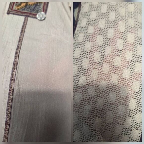 VTG 80s 90s Midnight Velvet Multimedia Batik Kokopelli Top Sz. L - Picture 4 of 8